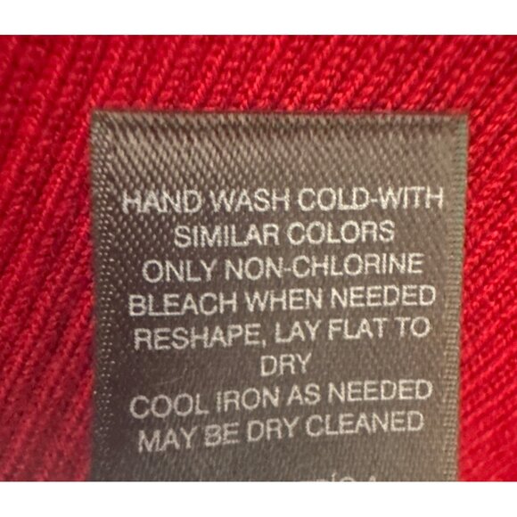 2/$30 White House Black Market Small Red Cardigan Sweater Embellished Shoulder - Picture 15 of 16